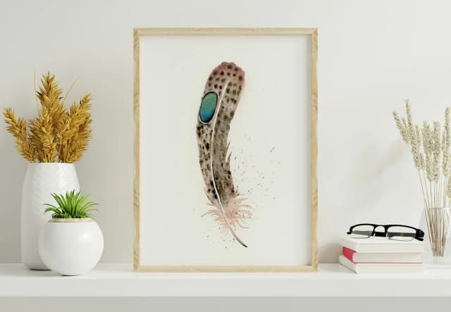 Peacock Pheasant shown in a room setting