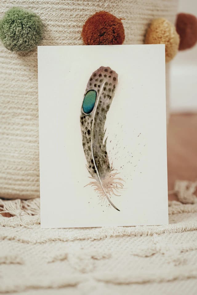 Peacock Pheasant shown in a room setting