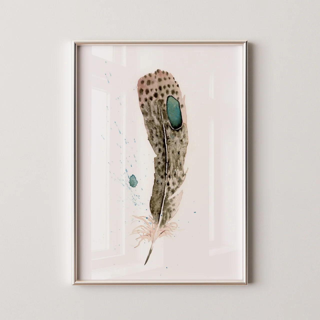 Peacock Pheasant shown in a room setting