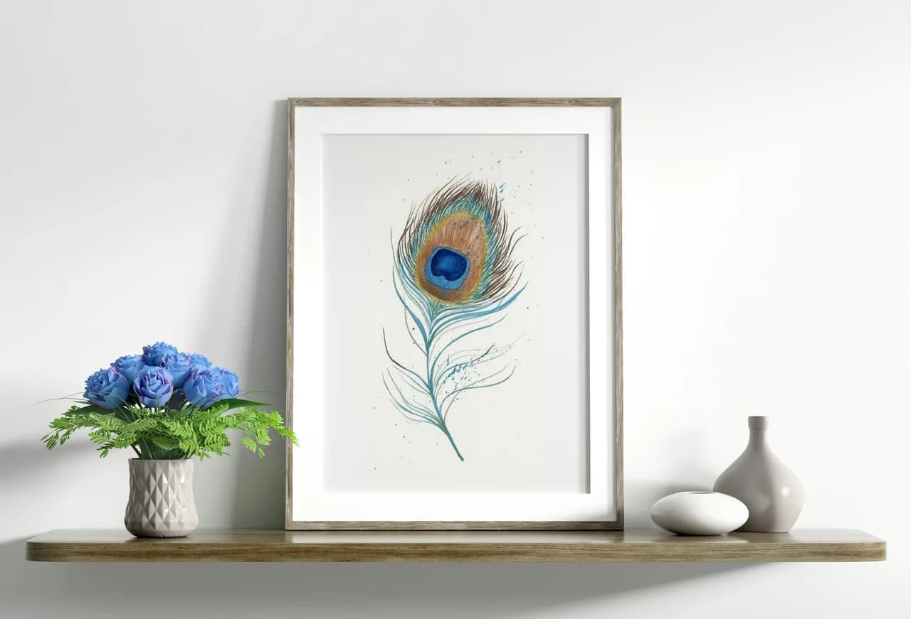 Peacock shown in a room setting