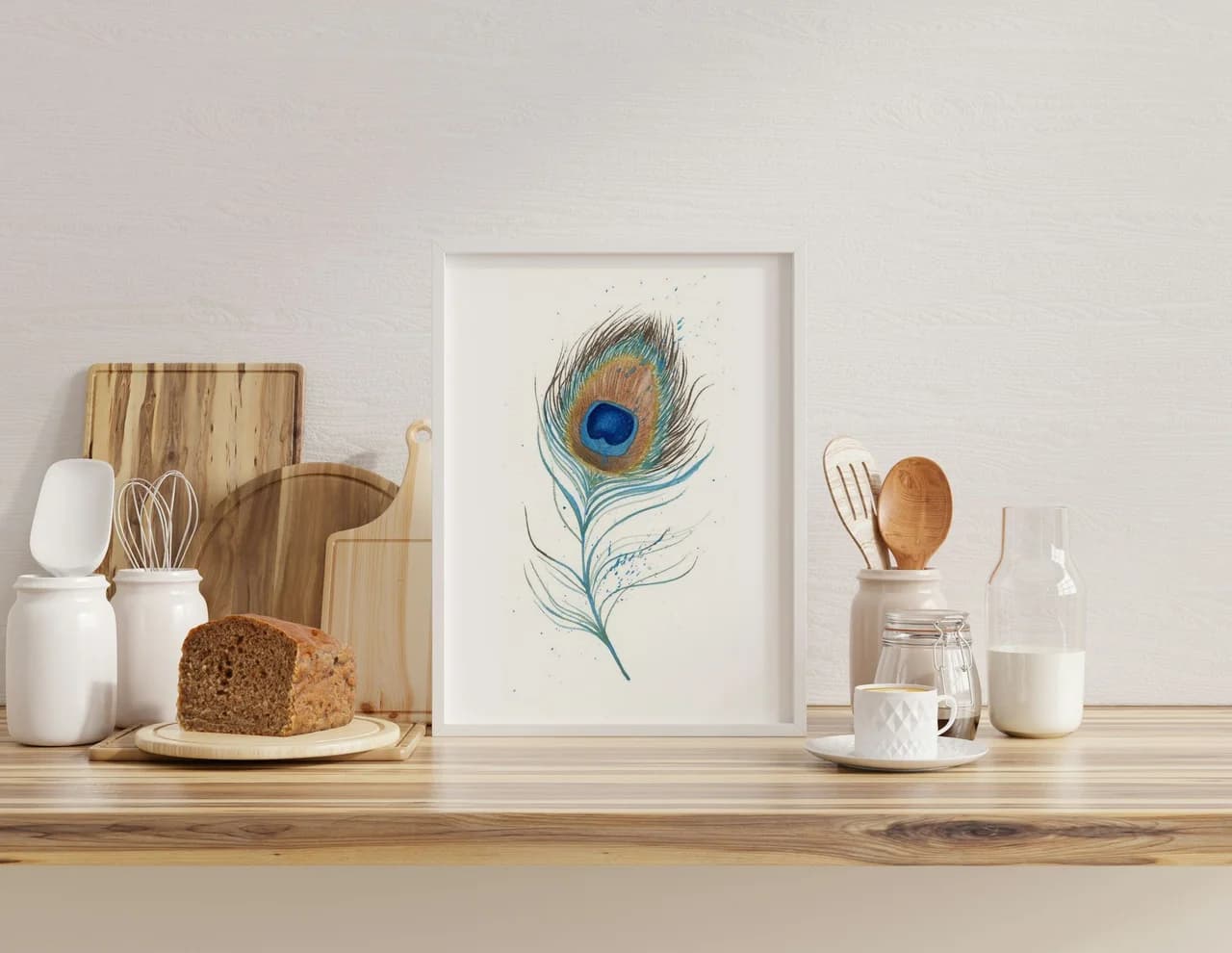 Peacock shown in a room setting