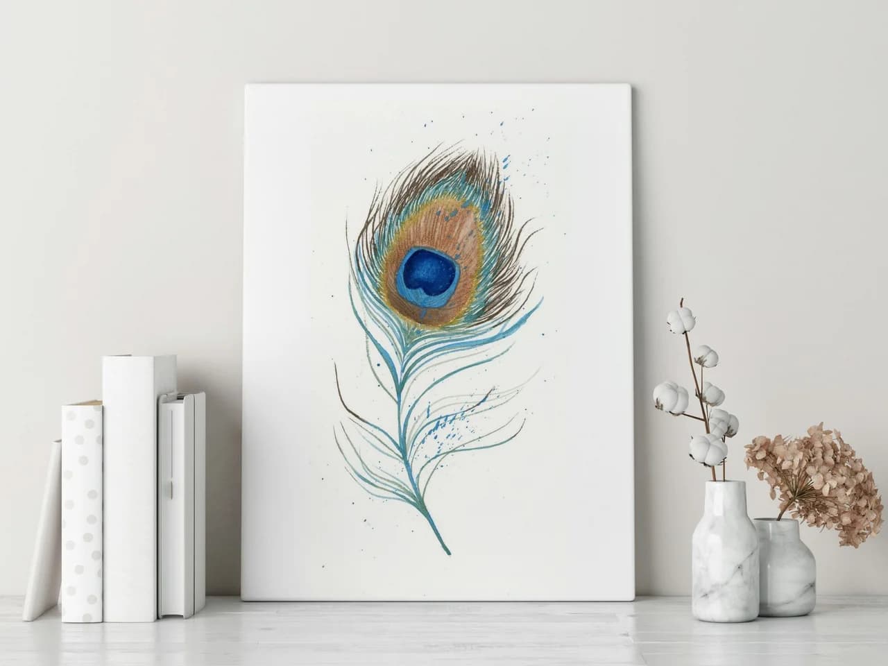 Peacock shown in a room setting