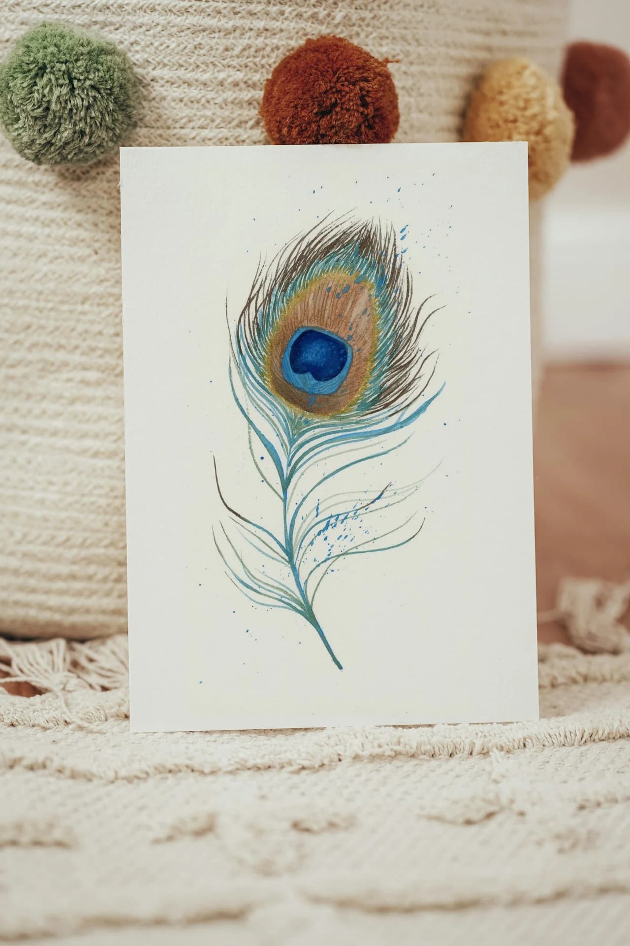 Peacock shown in a room setting