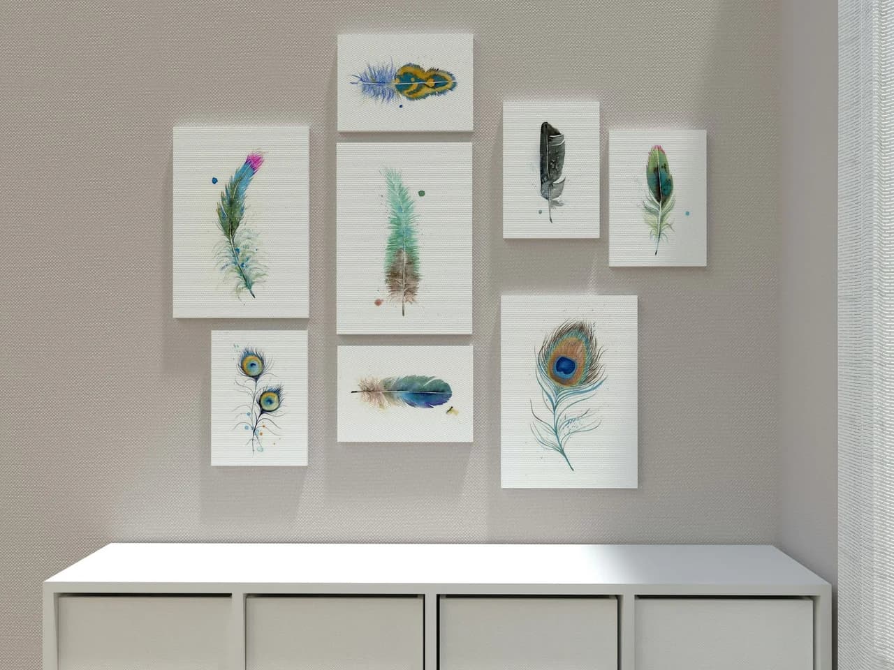 Peacock shown in a room setting