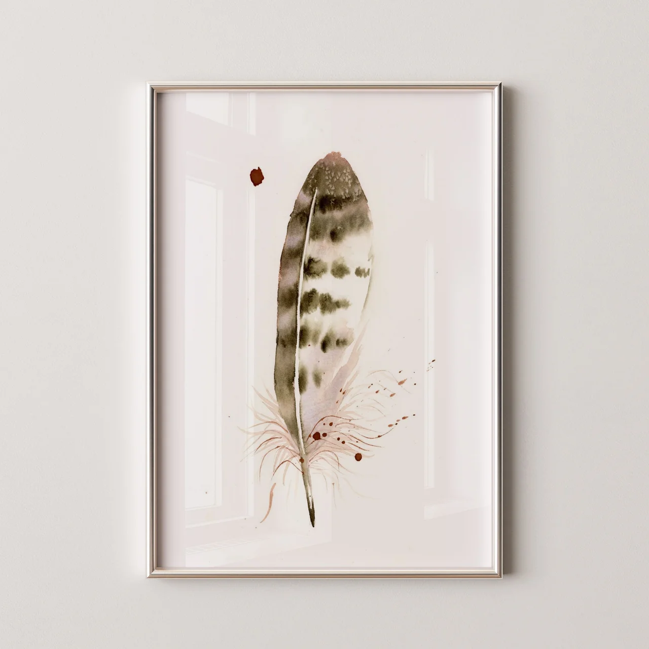 Hawk shown in a room setting