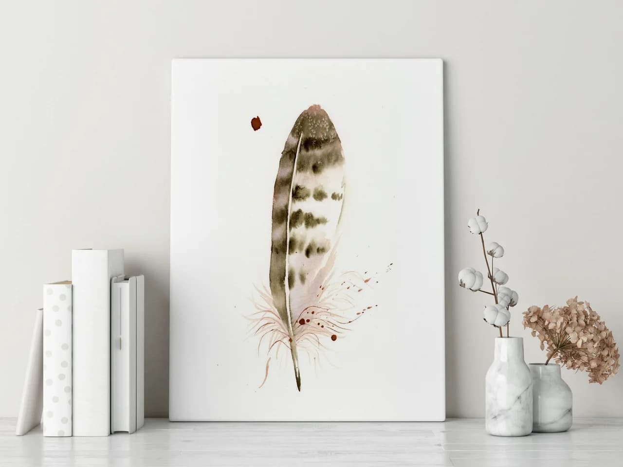 Hawk shown in a room setting