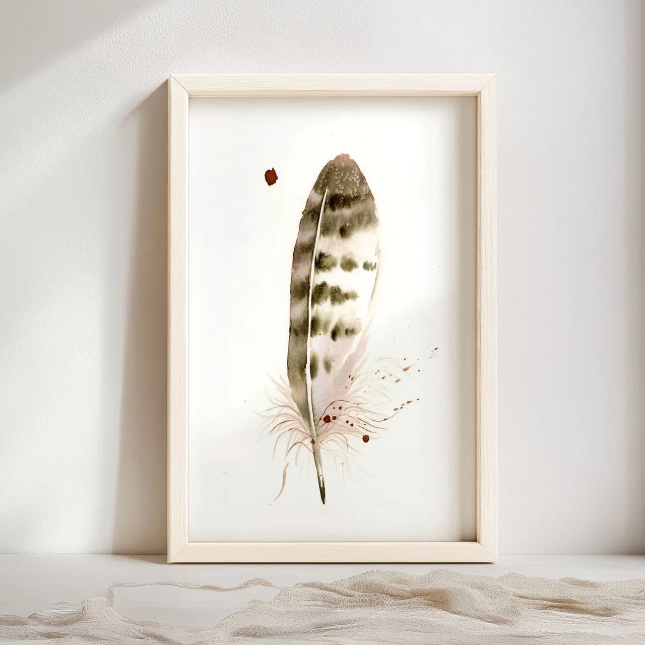 Hawk shown in a room setting