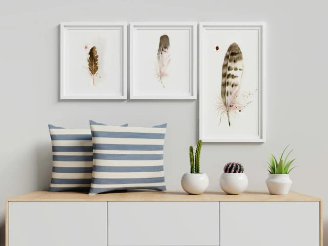 Hawk shown in a room setting