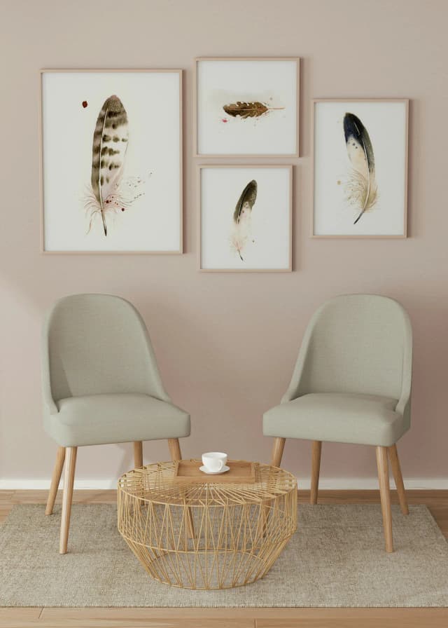 Hawk shown in a room setting