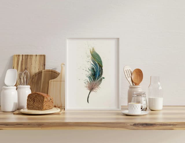 Peacock shown in a room setting