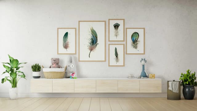 Peacock shown in a room setting