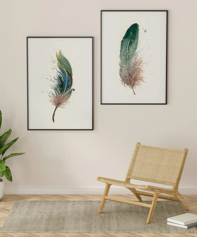 Peacock shown in a room setting