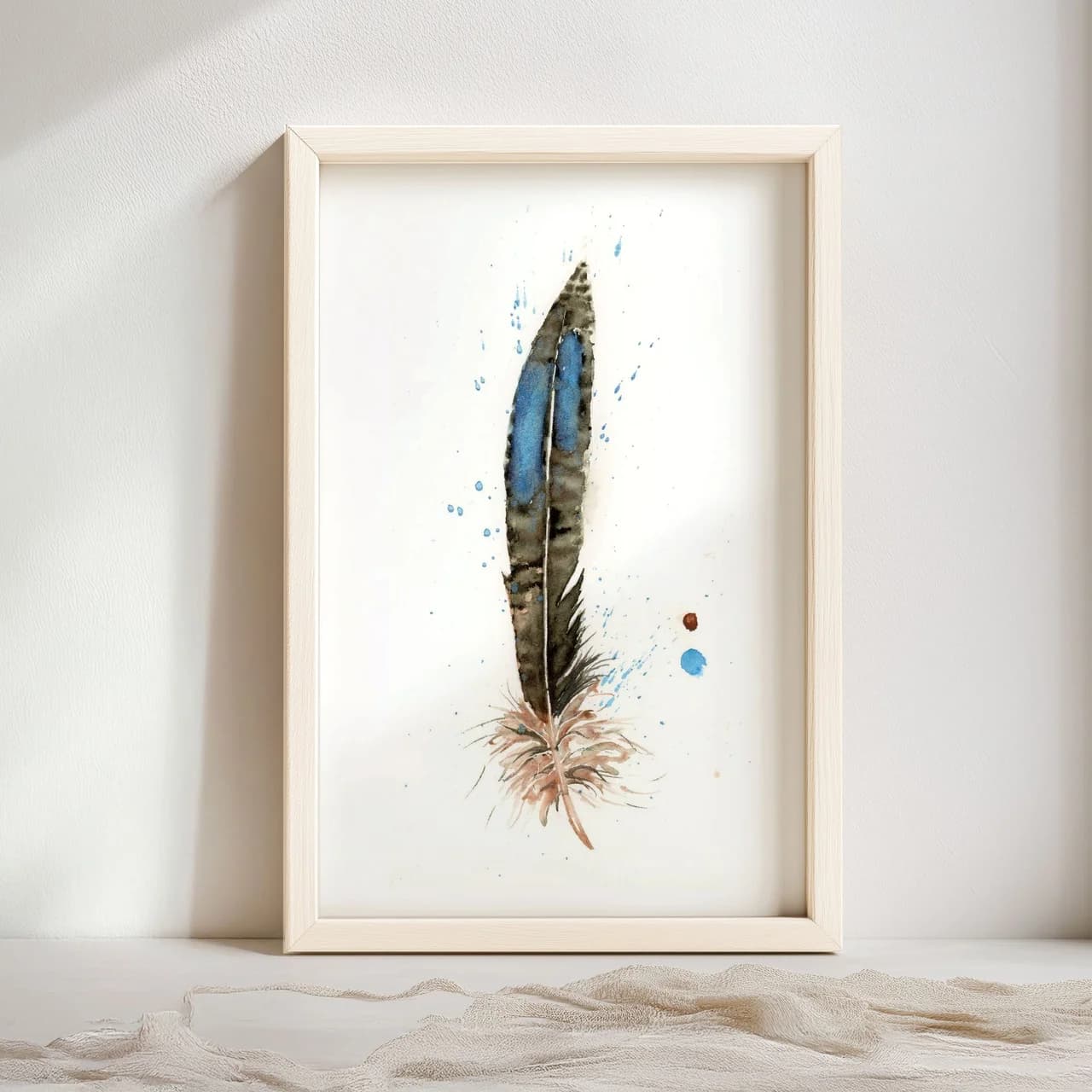 Bronzetailed Peacock Pheasant shown in a room setting