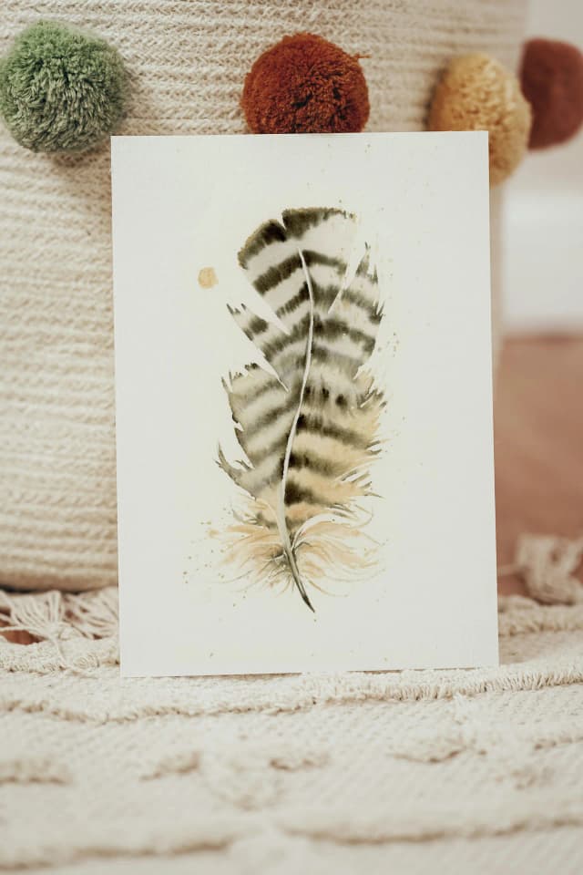Great Horned Owl shown in a room setting