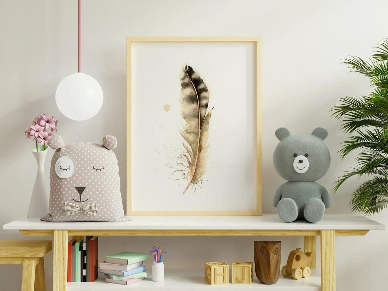 Northern Flicker shown in a room setting