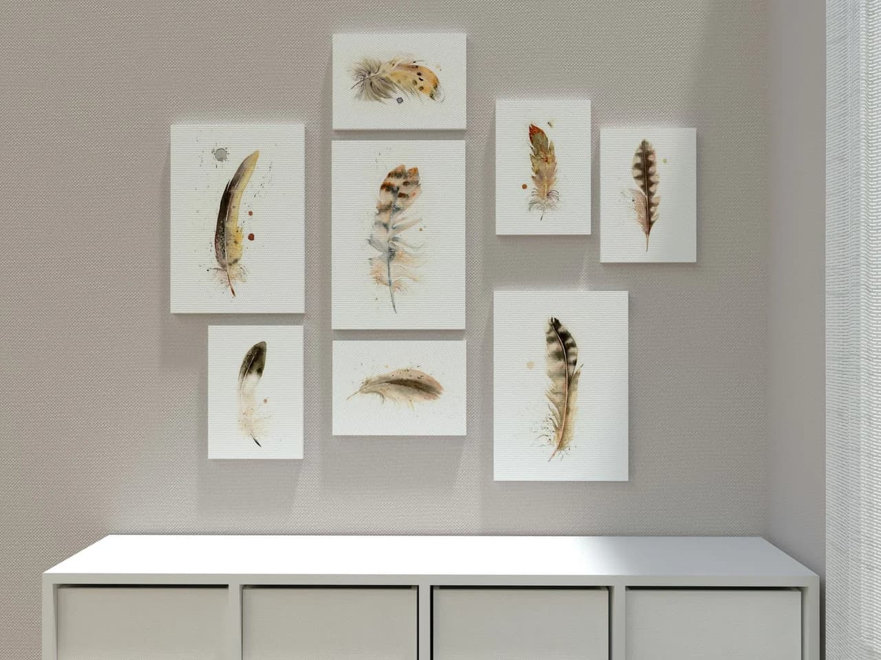Northern Flicker shown in a room setting