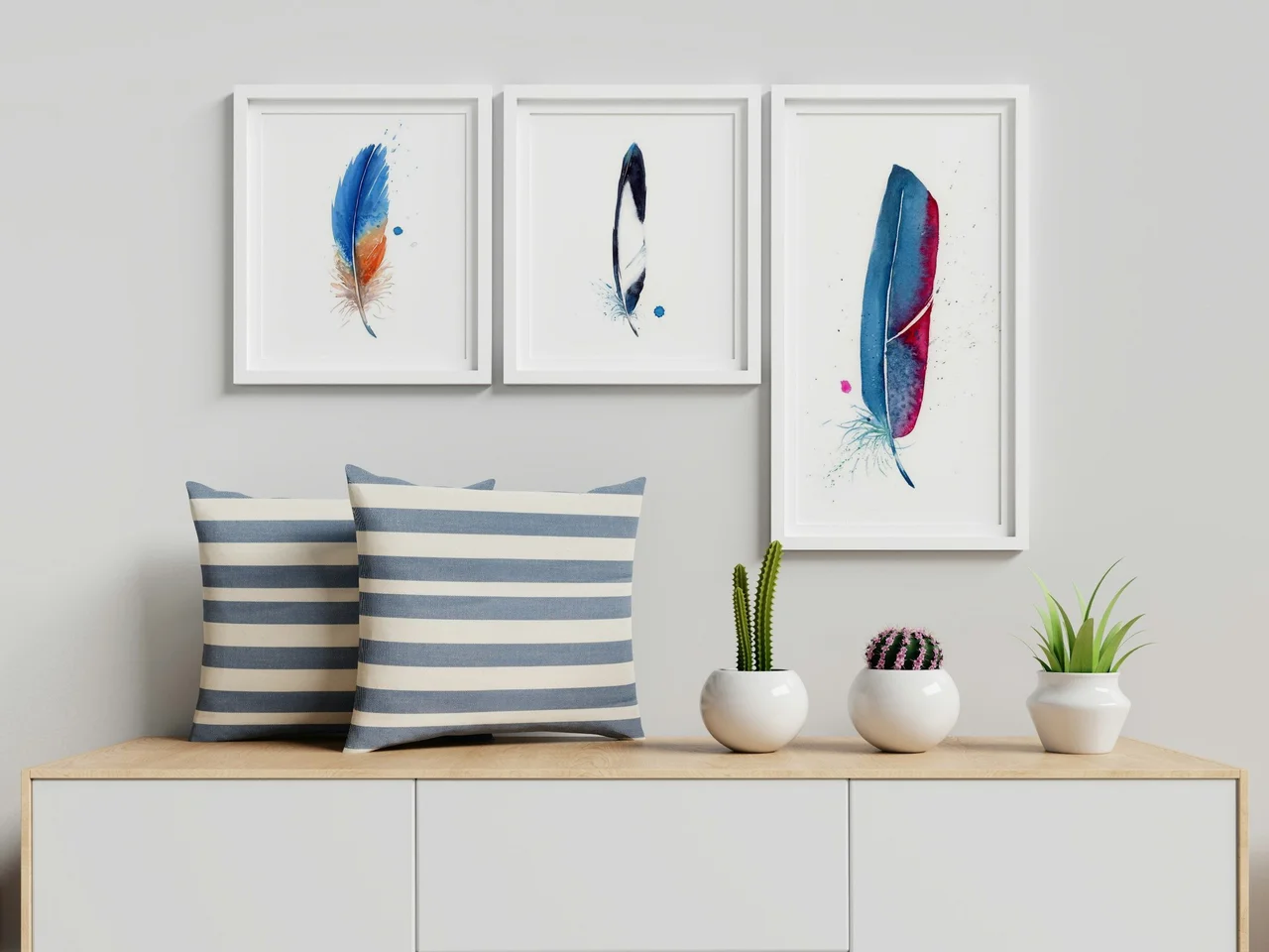 Macaw shown in a room setting
