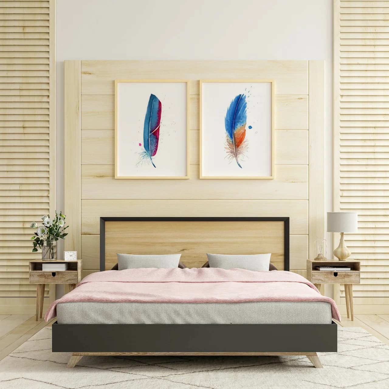 Macaw shown in a room setting