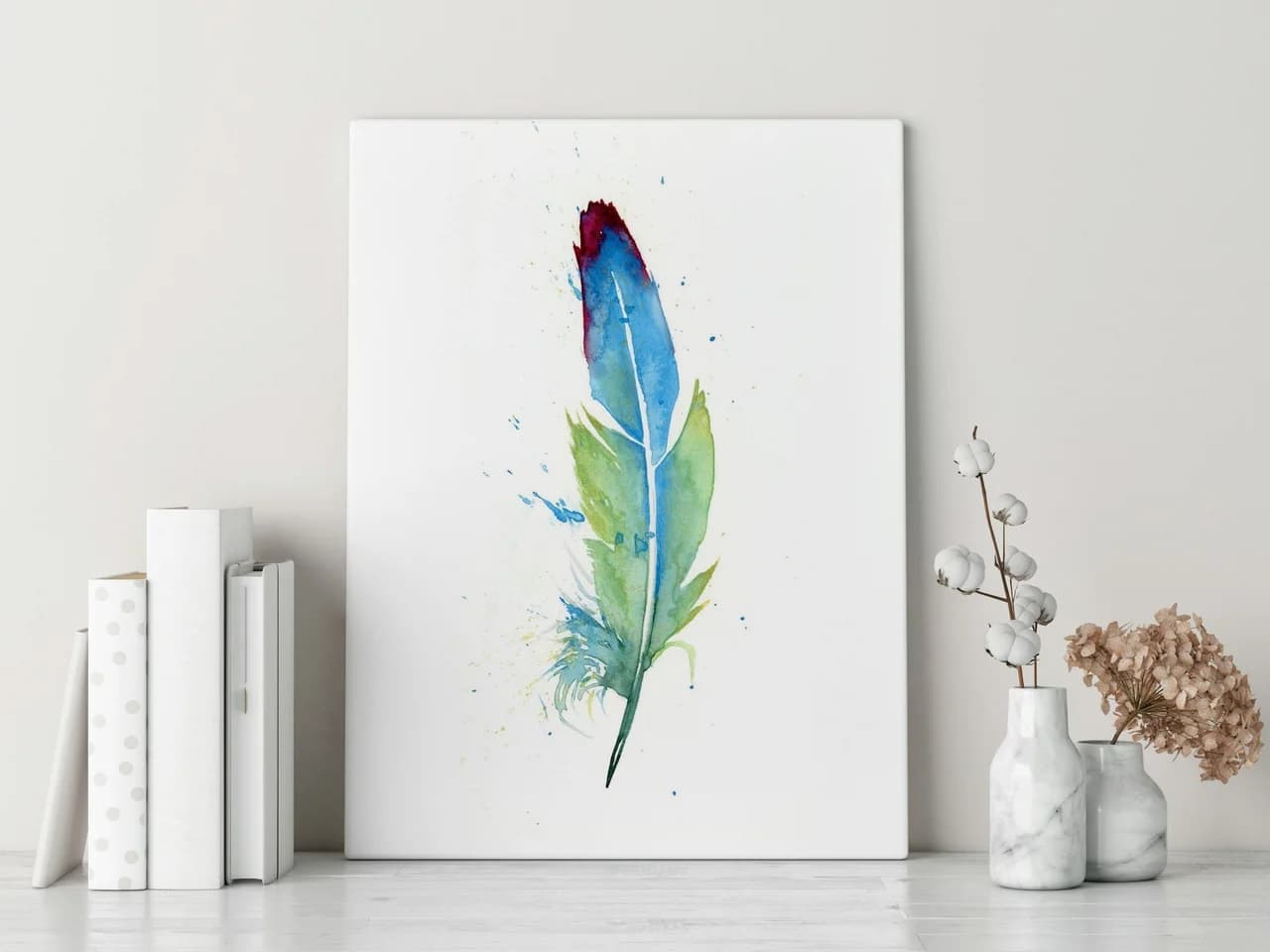 Turaco shown in a room setting