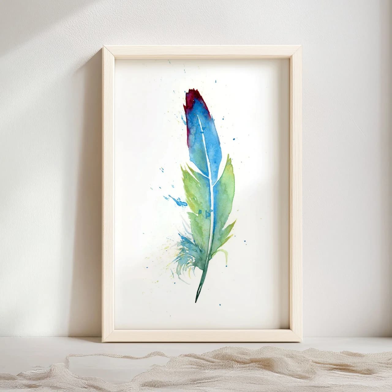 Turaco shown in a room setting