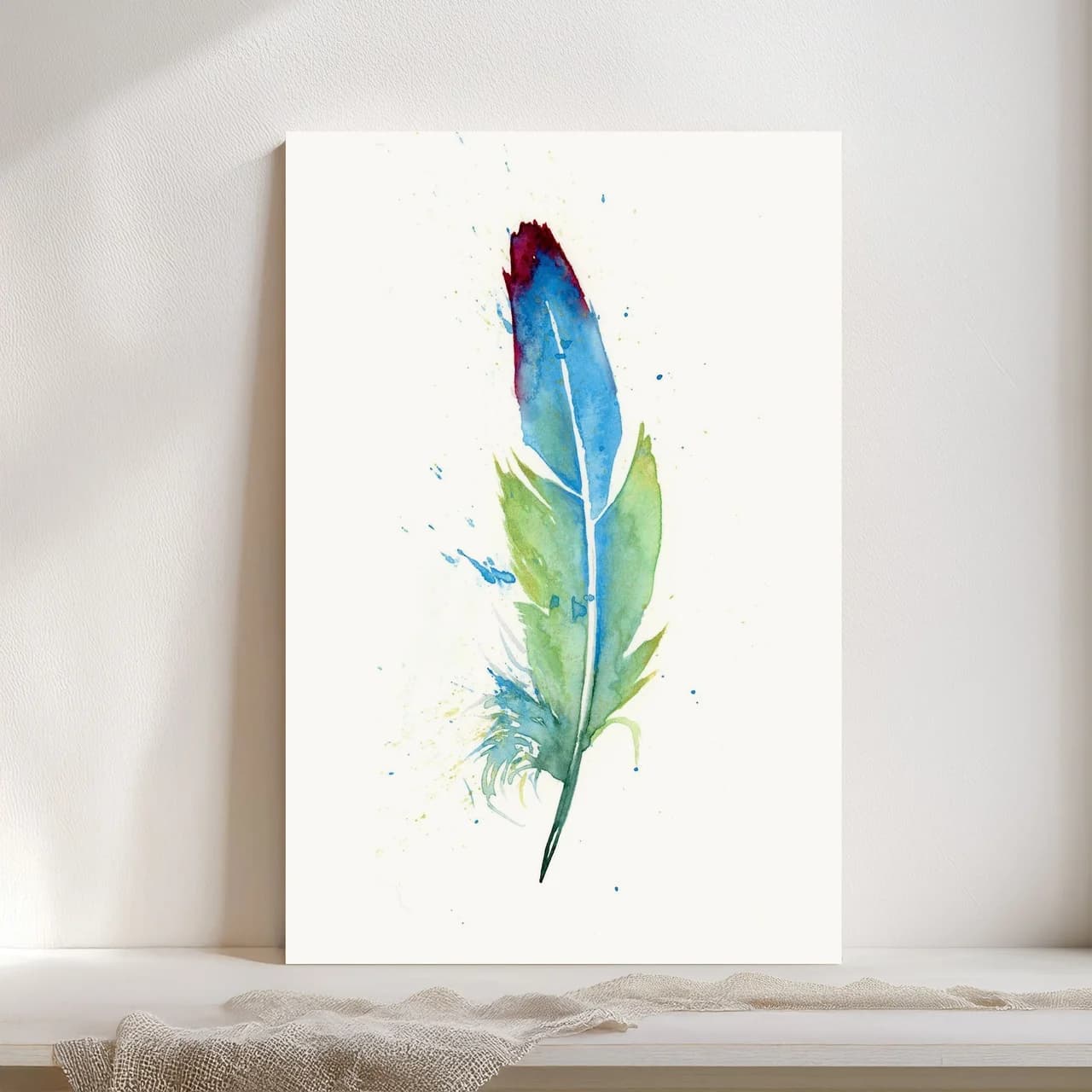 Turaco shown in a room setting
