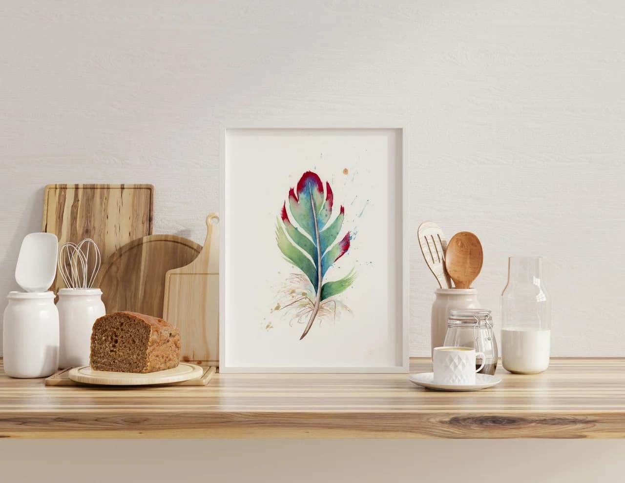 Turaco shown in a room setting