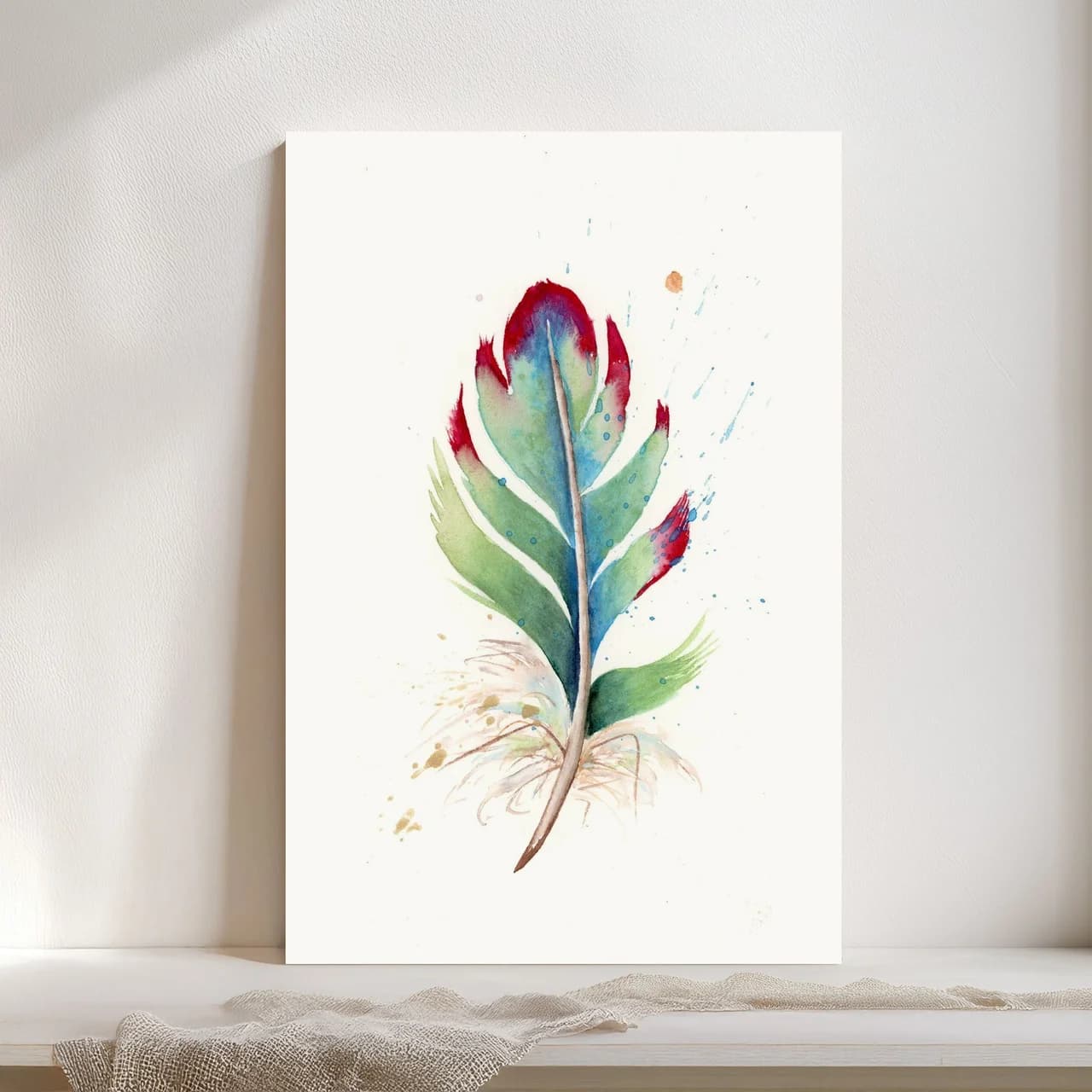 Turaco shown in a room setting
