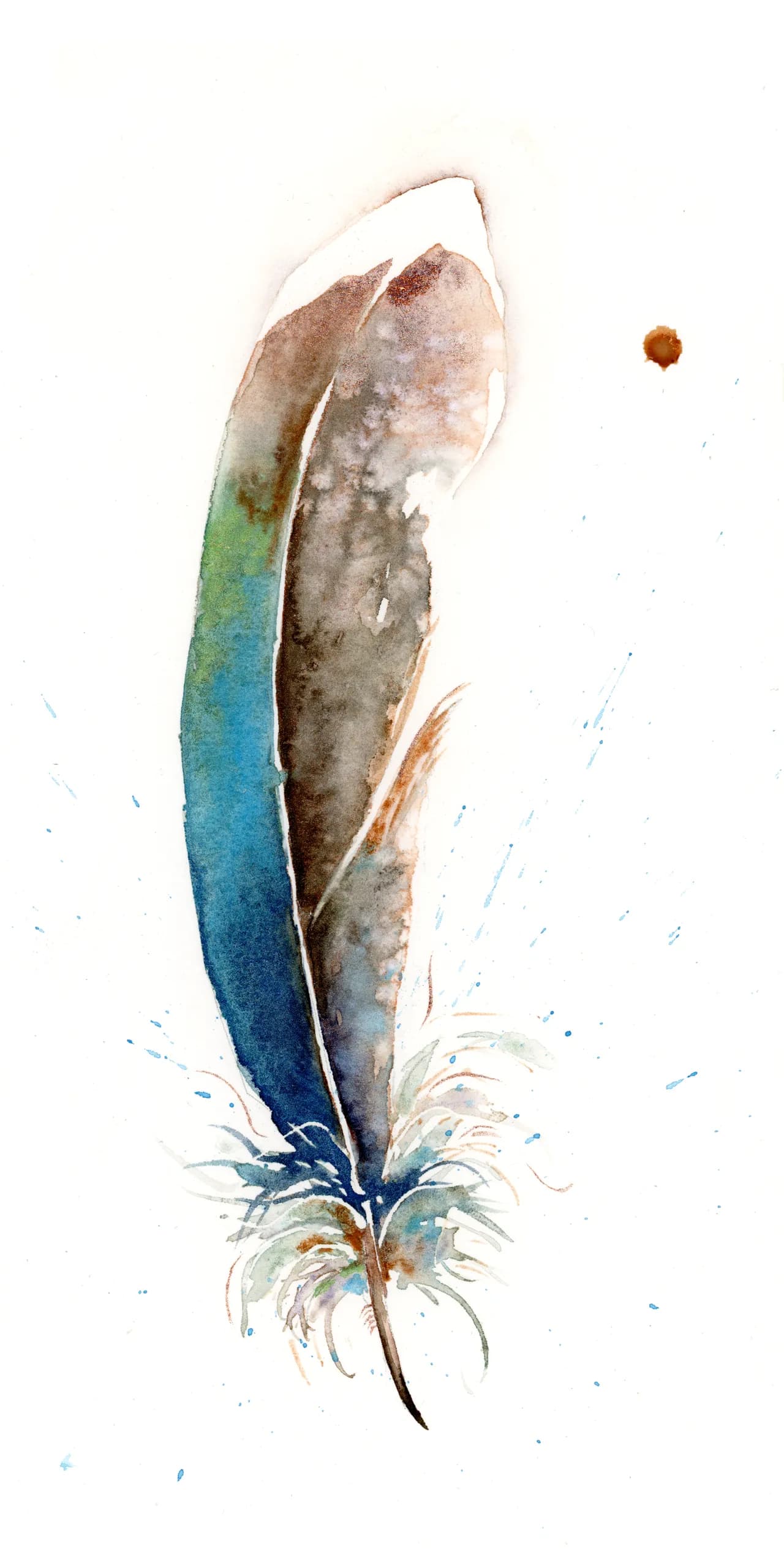 Great Blue Heron — watercolor by Shayna Larsen