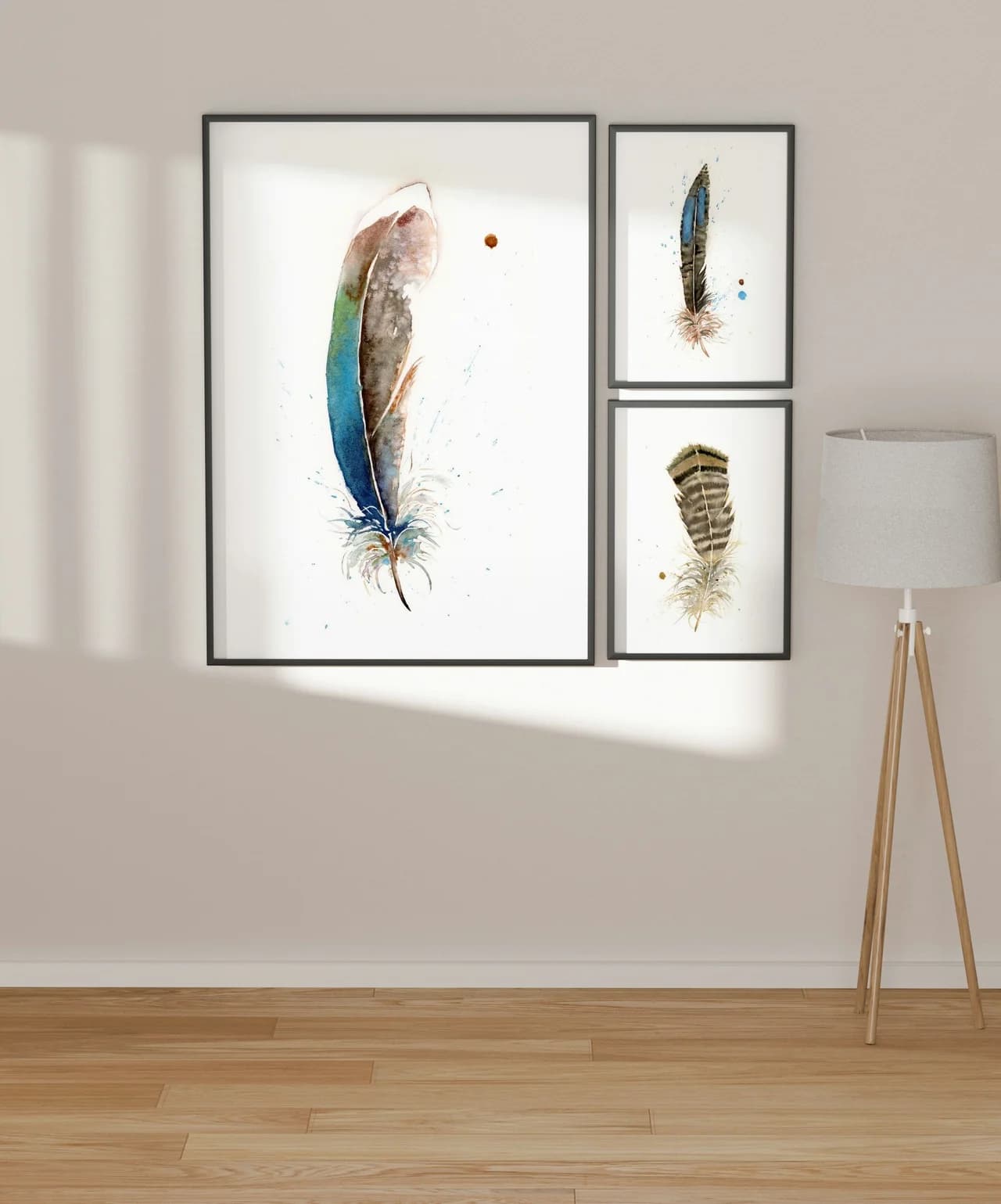 Great Blue Heron shown in a room setting