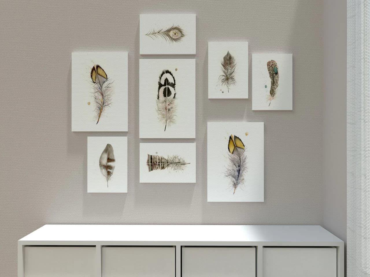 California Quail shown in a room setting