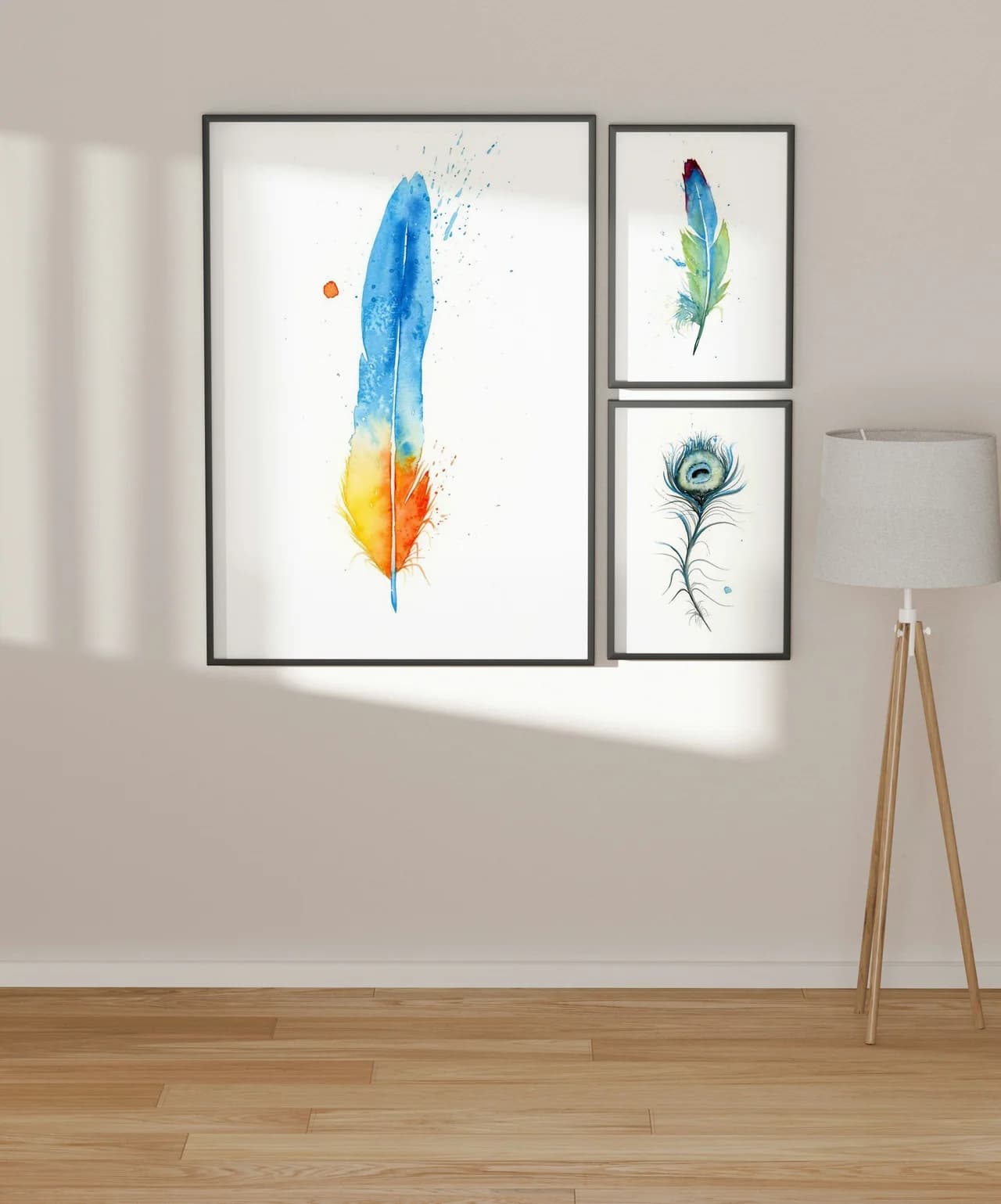 Macaw shown in a room setting