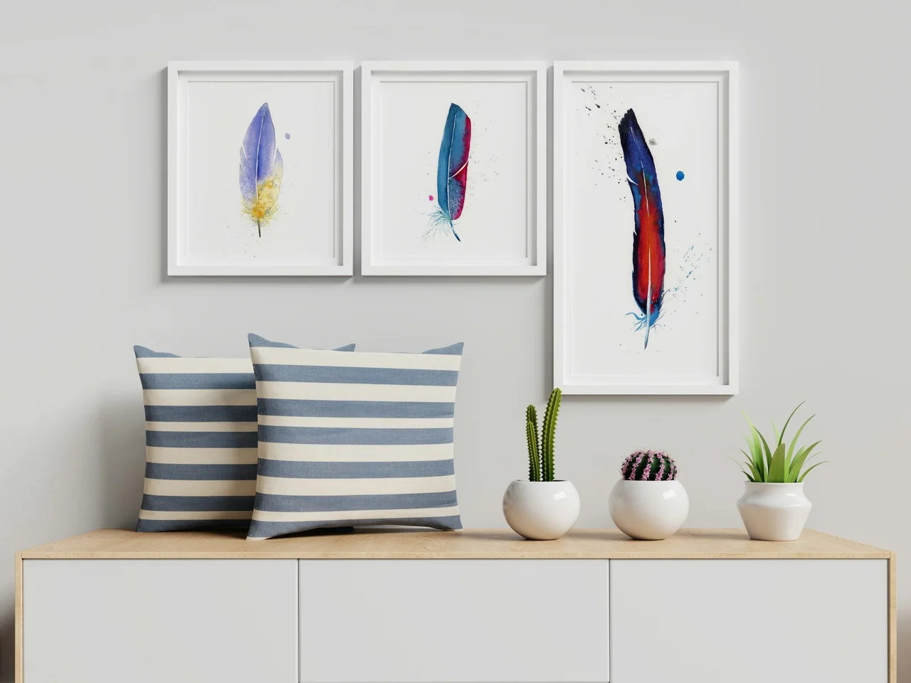Macaw shown in a room setting