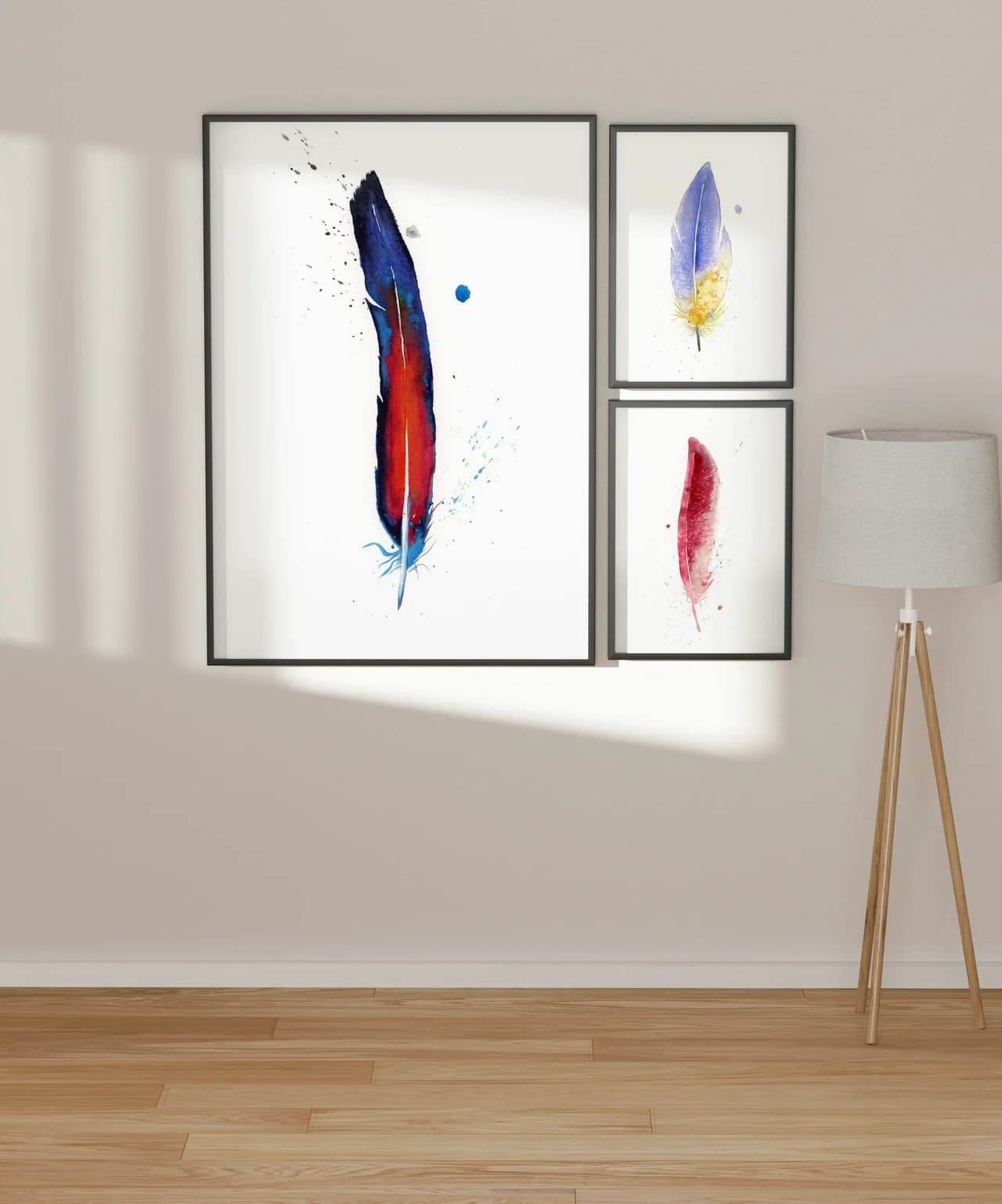 Macaw shown in a room setting