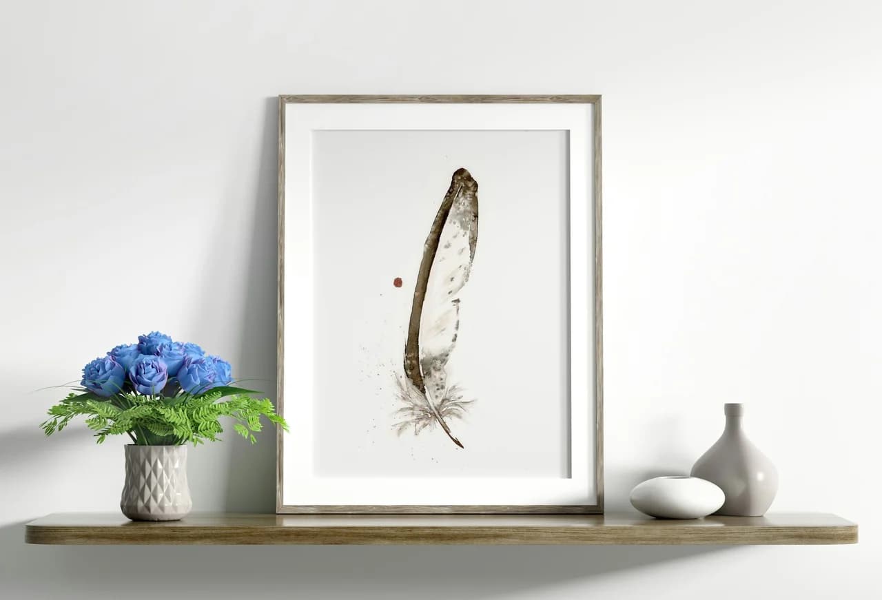 Bald Eagle shown in a room setting