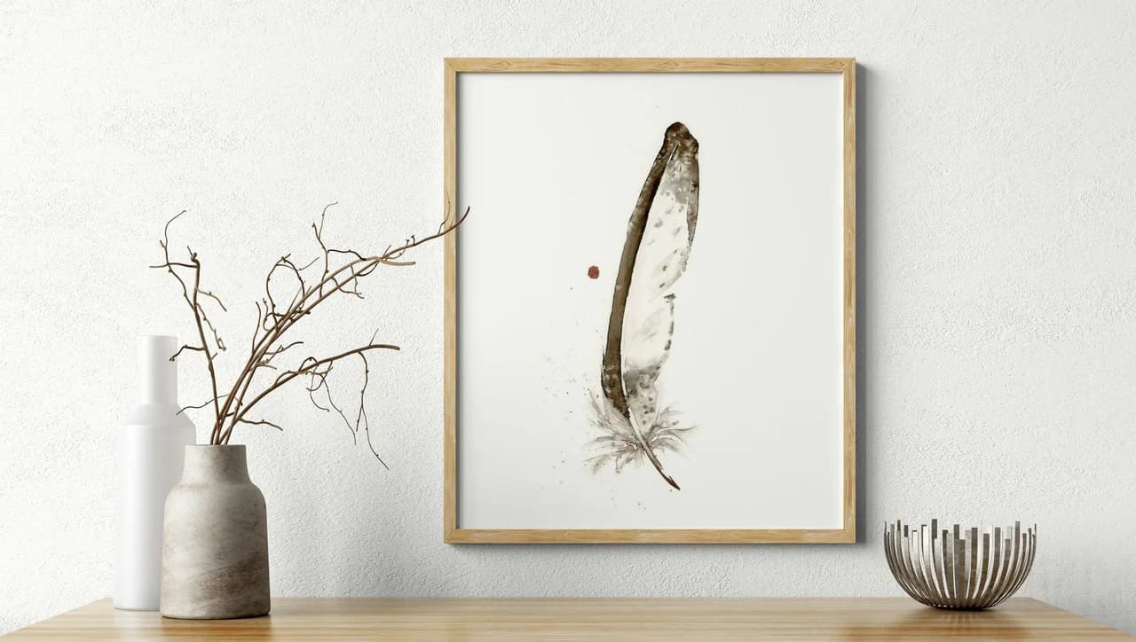 Bald Eagle shown in a room setting