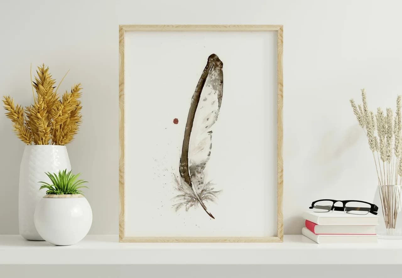 Bald Eagle shown in a room setting
