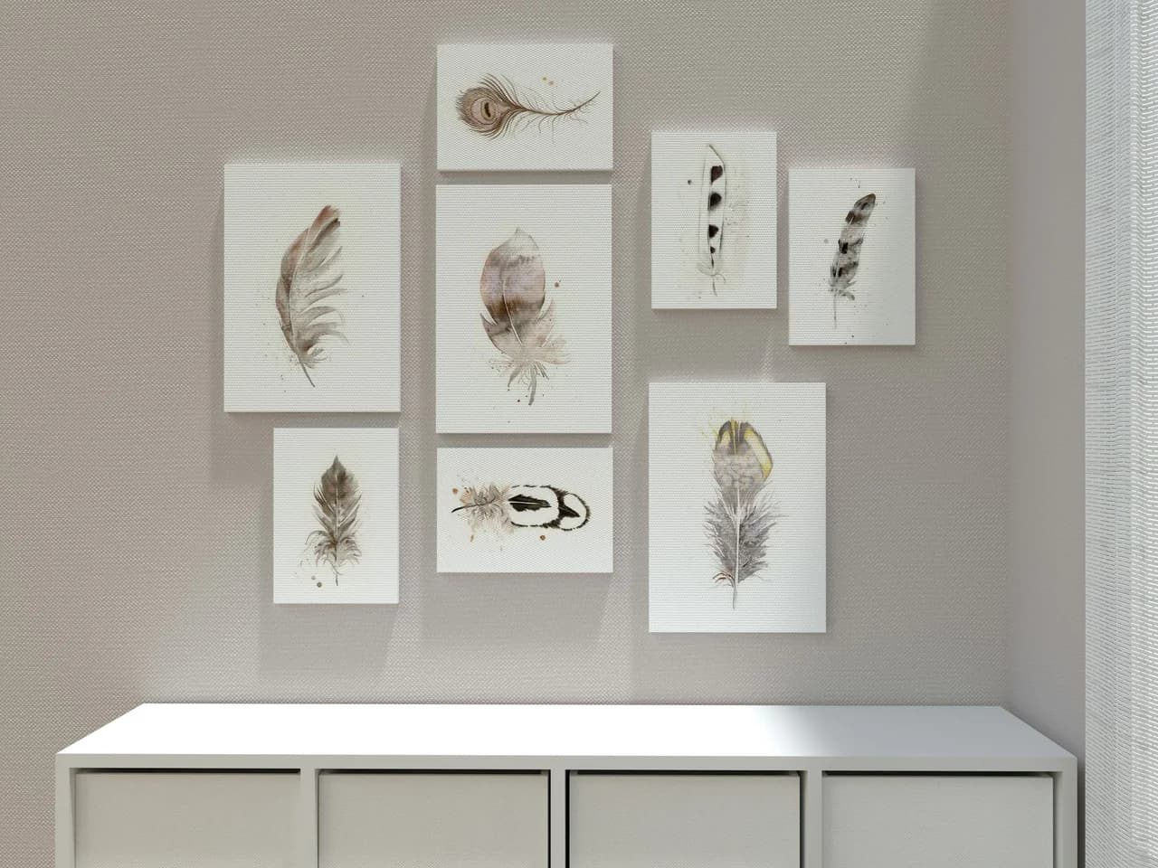 California Quail shown in a room setting