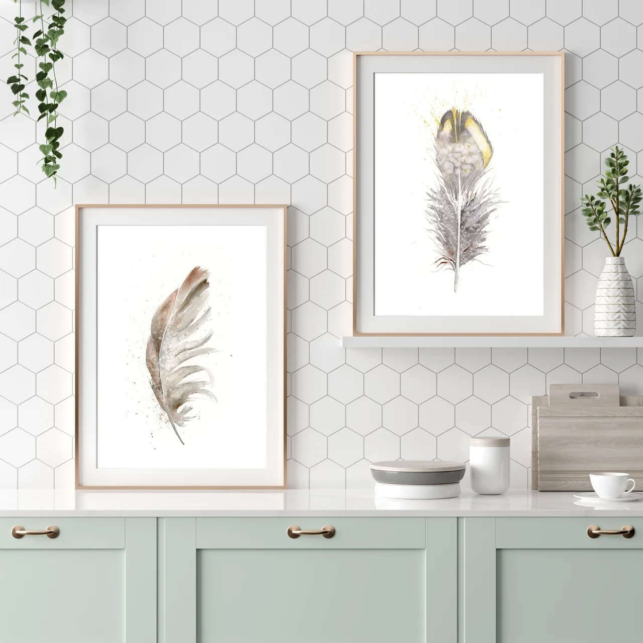 California Quail shown in a room setting