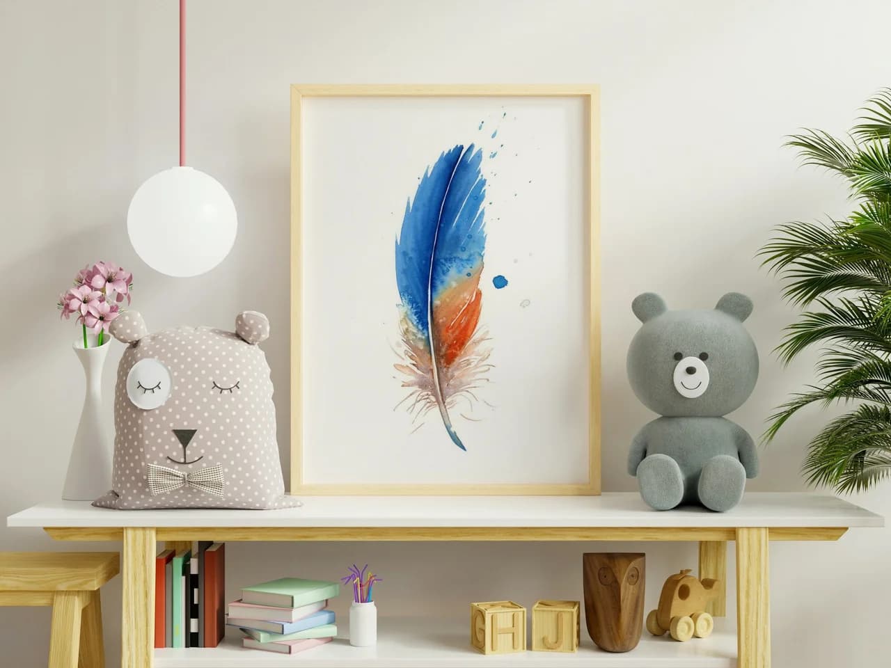 Kingfisher shown in a room setting
