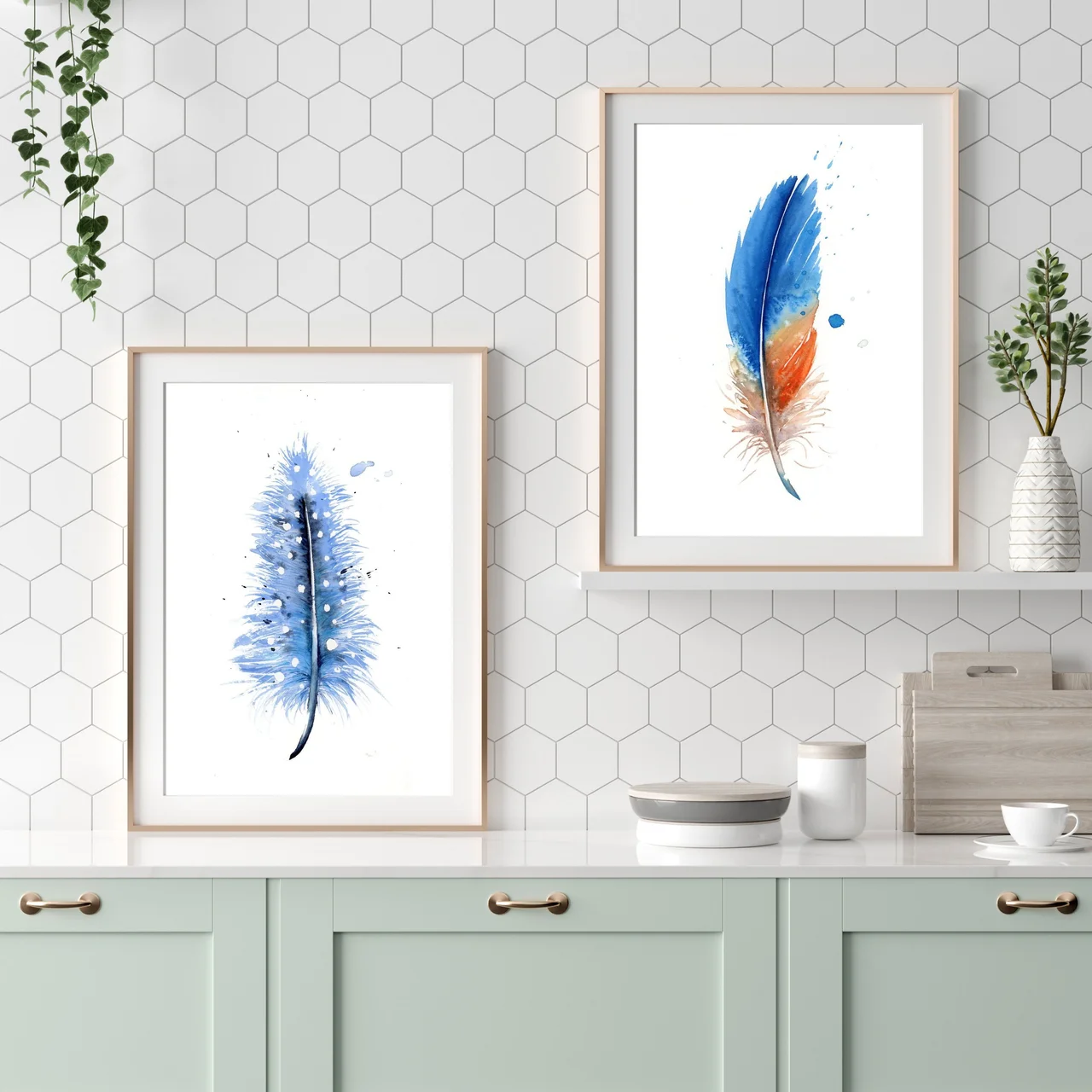 Kingfisher shown in a room setting