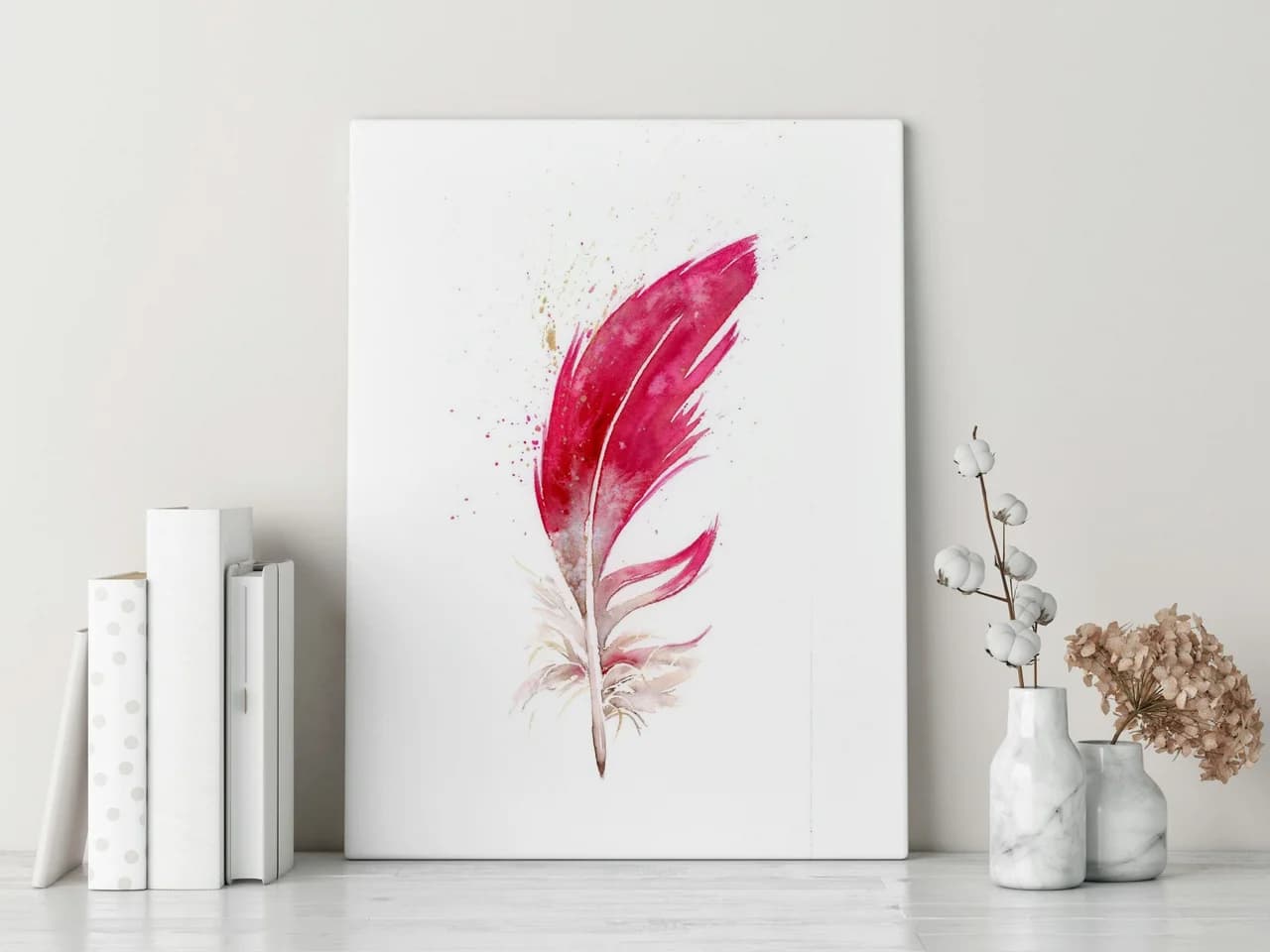 Cardinal shown in a room setting