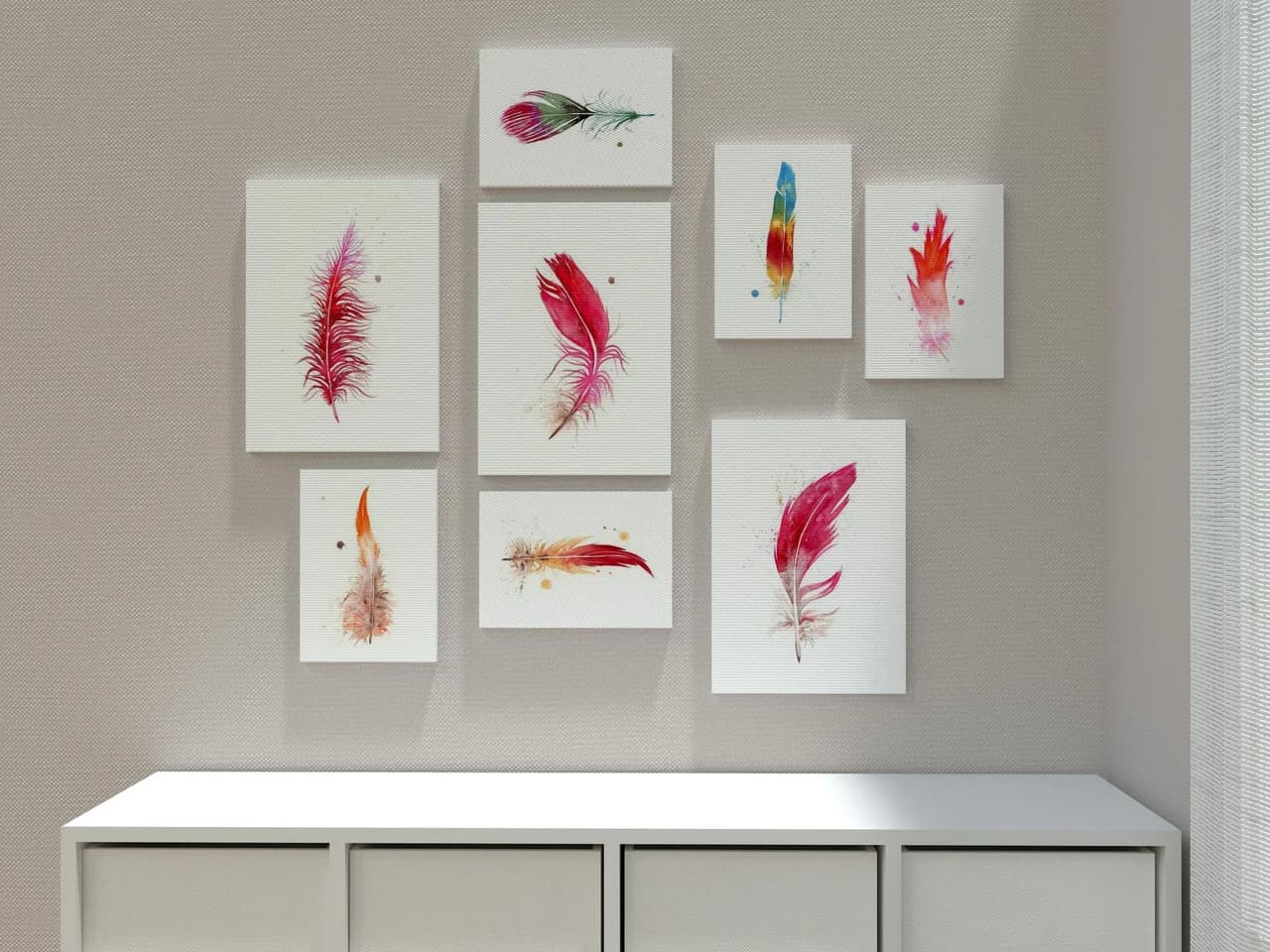 Cardinal shown in a room setting