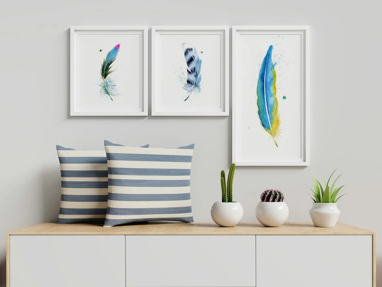Macaw shown in a room setting