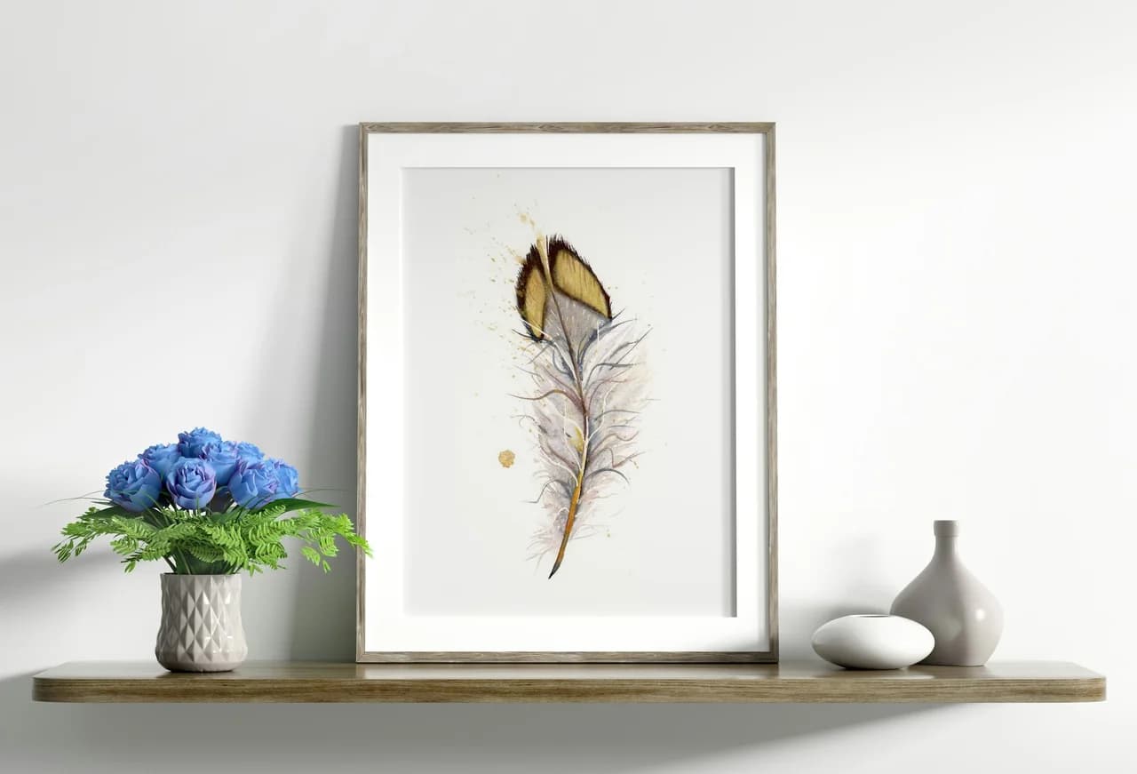 Quail shown in a room setting