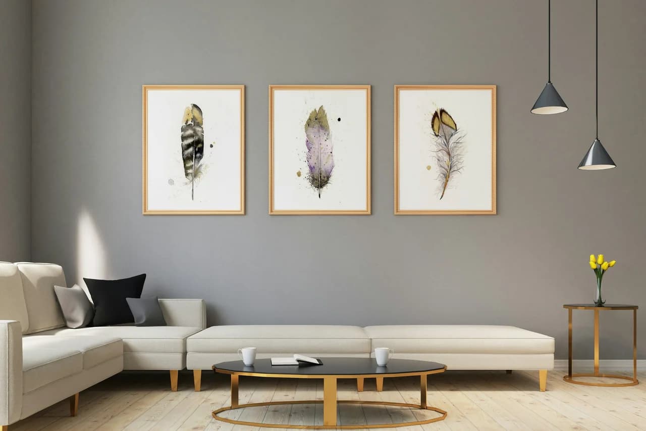 Quail shown in a room setting