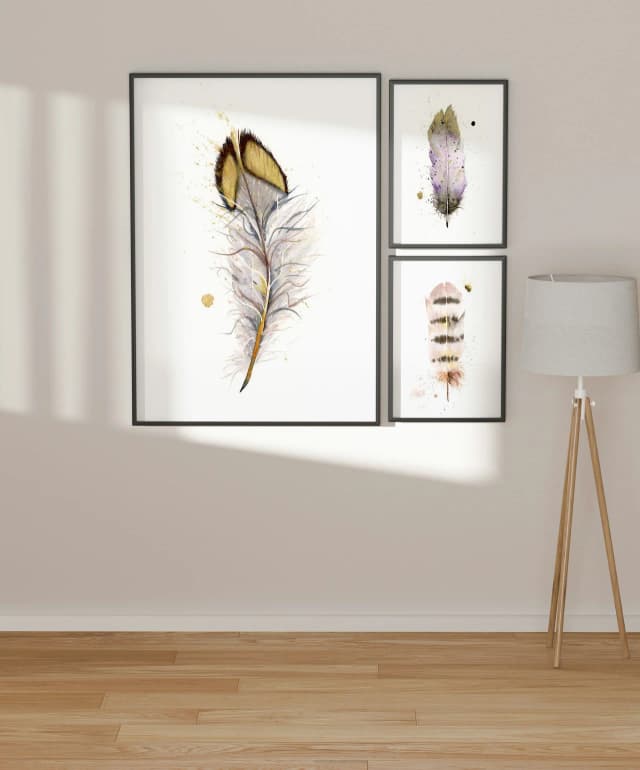Quail shown in a room setting
