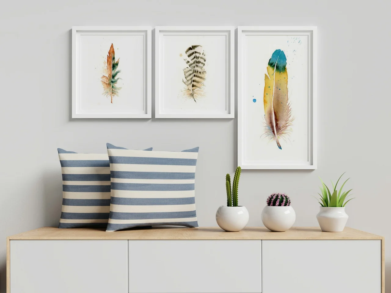 Macaw shown in a room setting