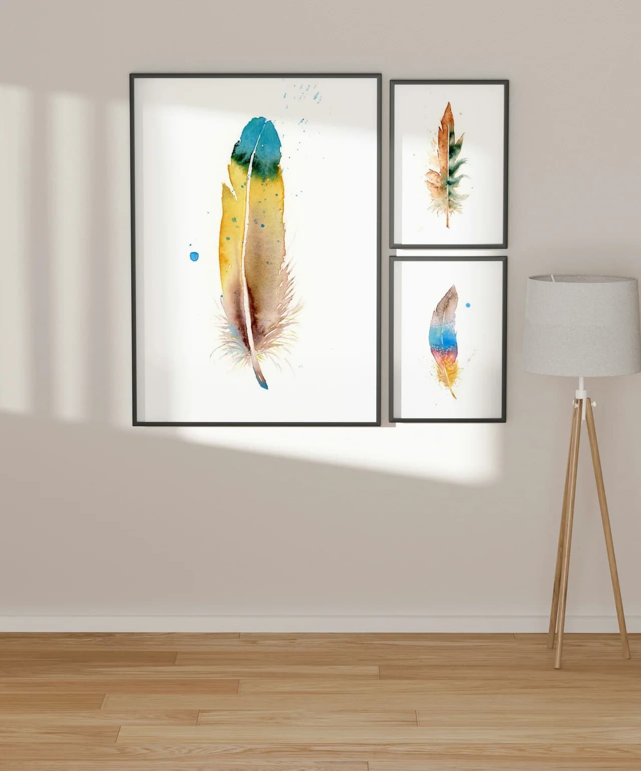 Macaw shown in a room setting