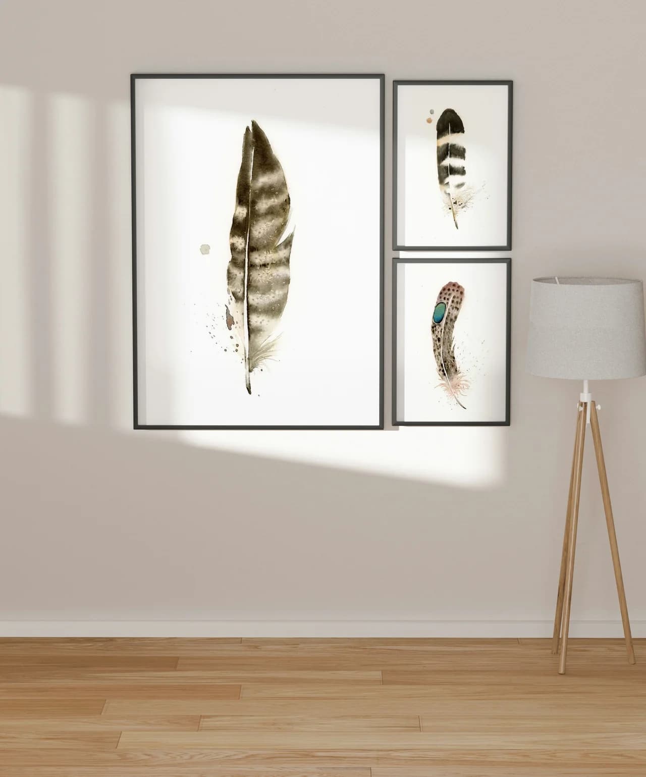 Peregrine Falcon shown in a room setting