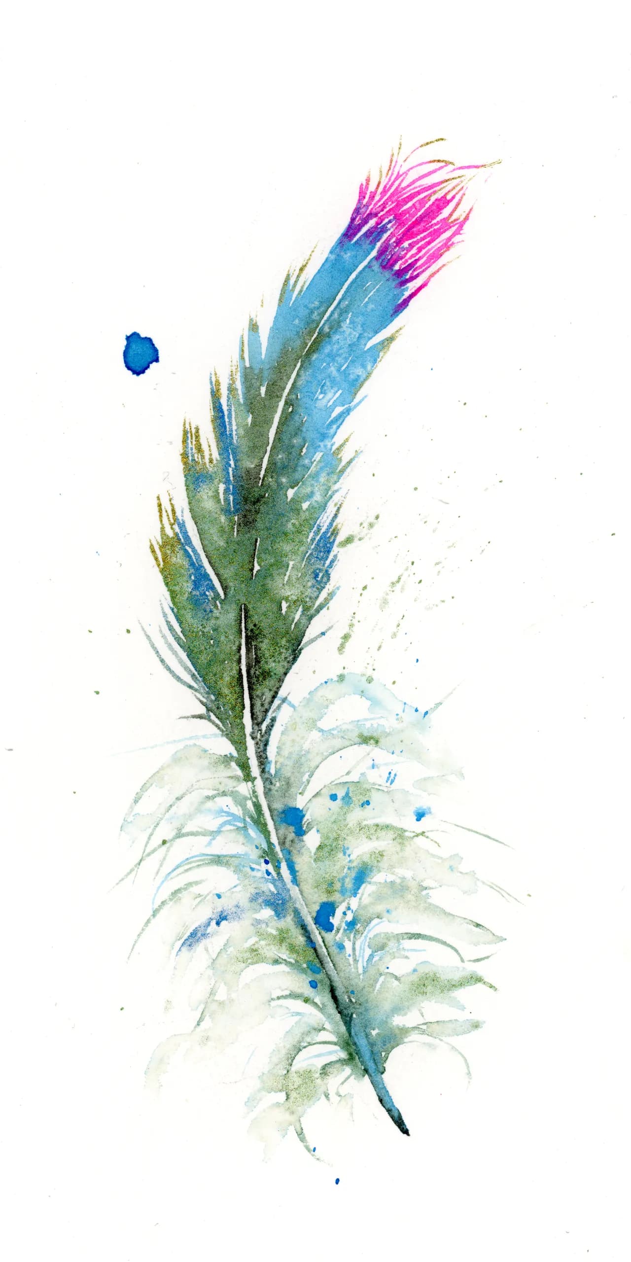 Hummingbird — watercolor by Shayna Larsen